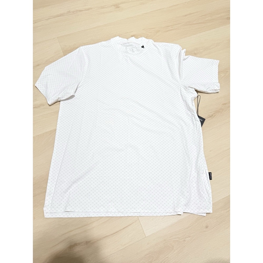 NWT Bad Birdie Men's Blade Cadet Polo, Brilliant White Size Medium